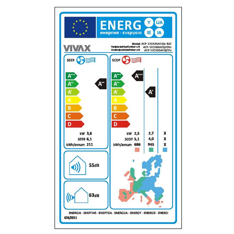 VIVAX COOL klima ACP-12CH35AEQI+ R32 SET