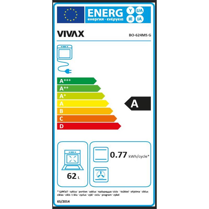 VIVAX vgradna pečica BO-624MS G