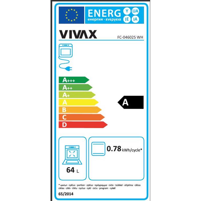 VIVAX samostoječi štedilnik FC-04602S WH
