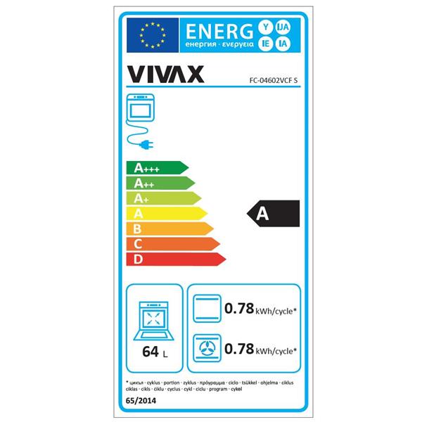 VIVAX ELEKTRIČNI ŠTEDILNIK FC-04602VCF S