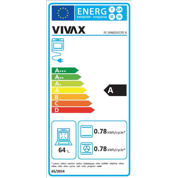 VIVAX ELEKTRIČNI ŠTEDILNIK FC-04602VCFD X