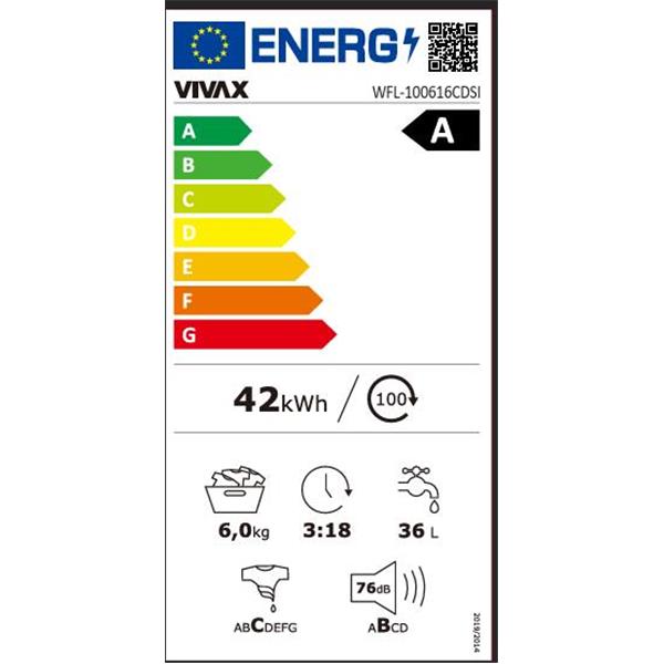 Pralni stroj VIVAX WFL-100616CDSI