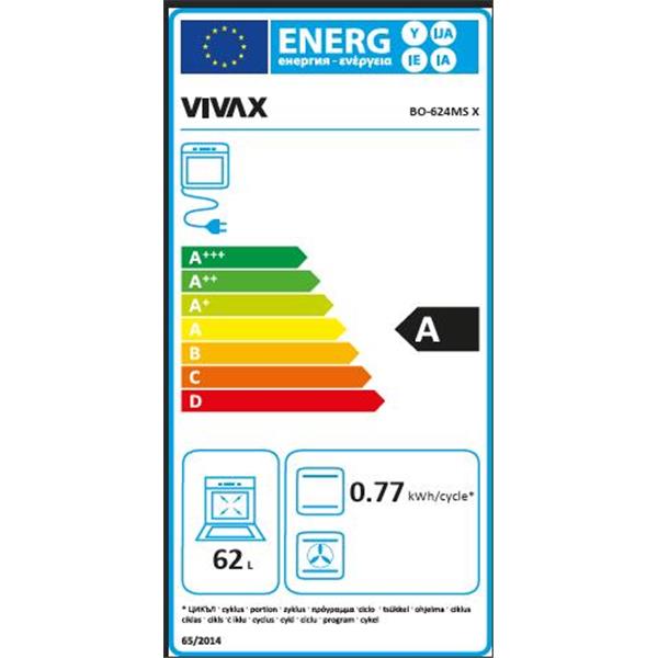 VIVAX vgradna pečica BO-624MS X