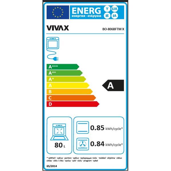 VIVAX vgradna pečica BO-806BFTM X
