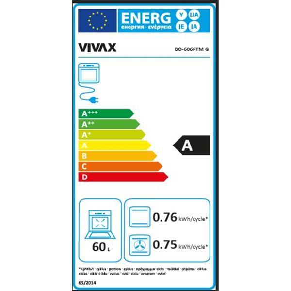 VIVAX vgradna pečica BO-606FTM G