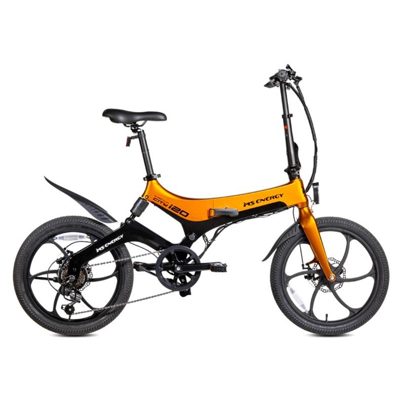 MS ENERGY električno kolo i20, oranžno-črno
