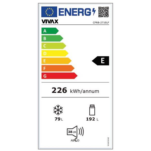 VIVAX vgradni hladilnik CFRB-271ELF 