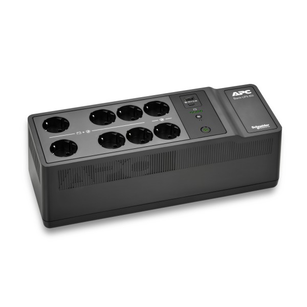 APC Back-UPS 850VA, 230V, 8x Schuko, USB Type-C and A charging ports