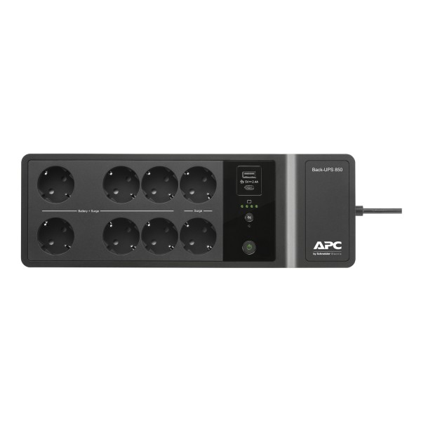 APC Back-UPS 850VA, 230V, 8x Schuko, USB Type-C and A charging ports