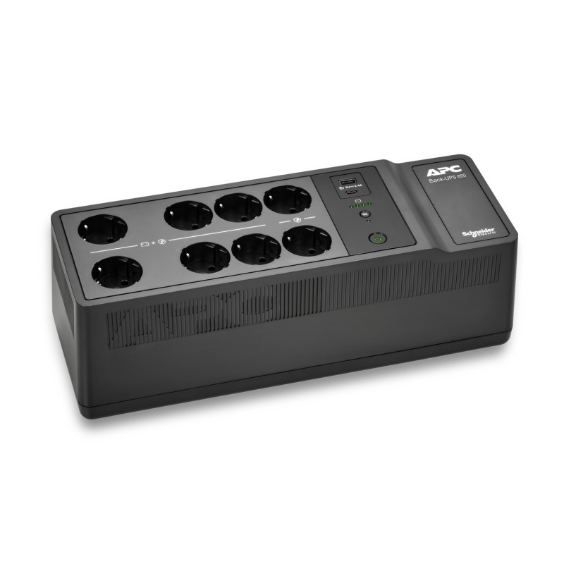 APC Back-UPS 850VA, 230V, 8x Schuko, USB Type-C and A charging ports