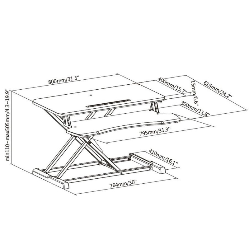 Ergonomsko Sit/Stand stojalo