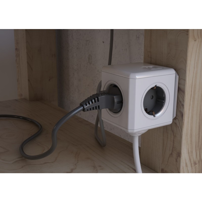 PowerCube Extended USB A+C belo-siva