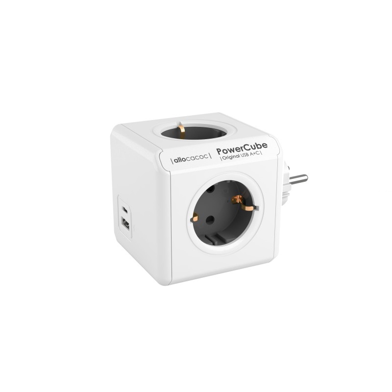 PowerCube Original USB A+C belo-siva