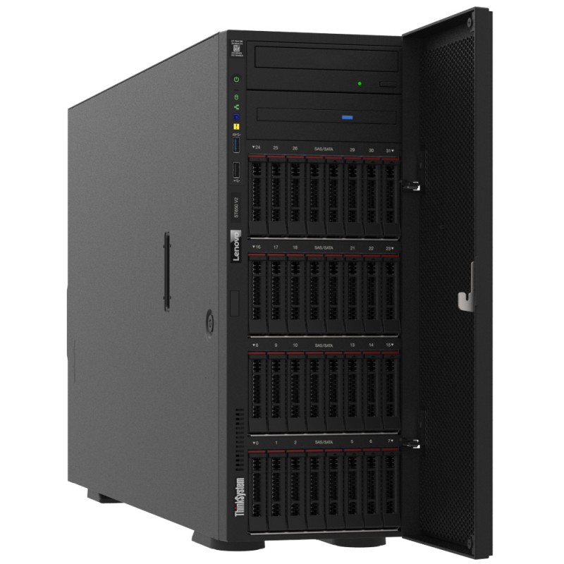 ST650 V2 Xeon Silver 4314, 32GB, 8 SAS/SATA, 9350-8i, 1x750W Titanium, 3 Standard Fans, XCC Ent