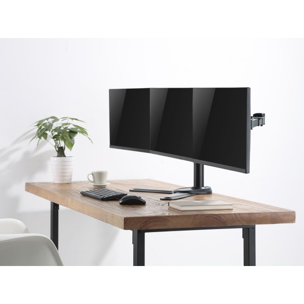 Equip 17''-27'' namizno stojalo za 3 monitorje