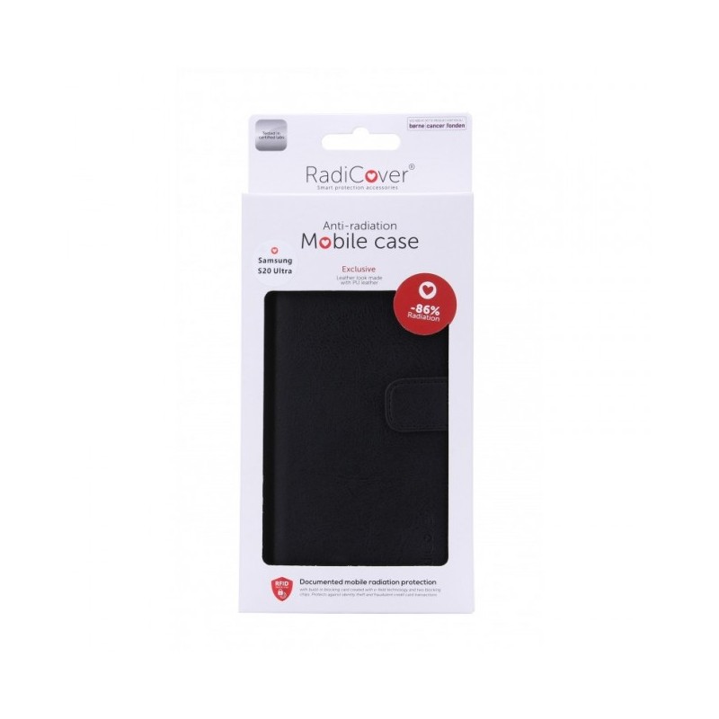 ovitek za Samsung S20 Ultra RadiCover (flipcover, črn, PU)